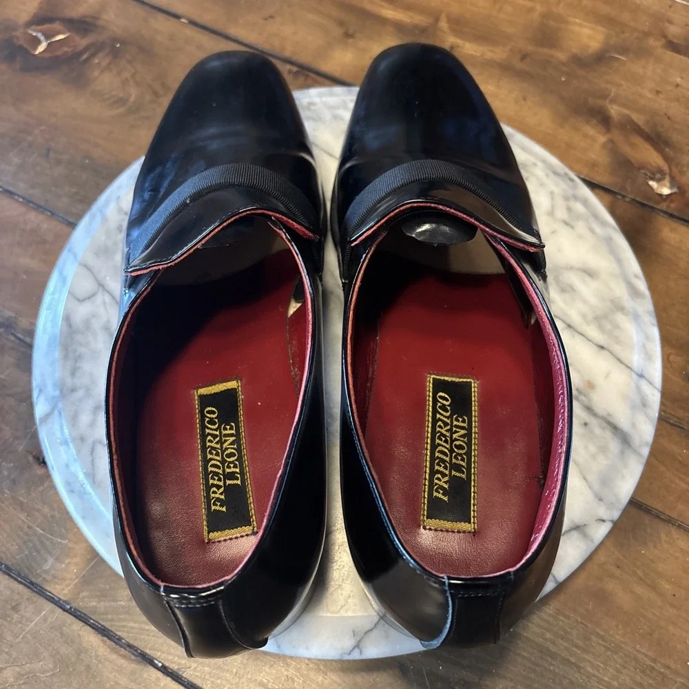 Frederico Leone‎ Tux Shoes Mens US 10 M Black Leather Upper
